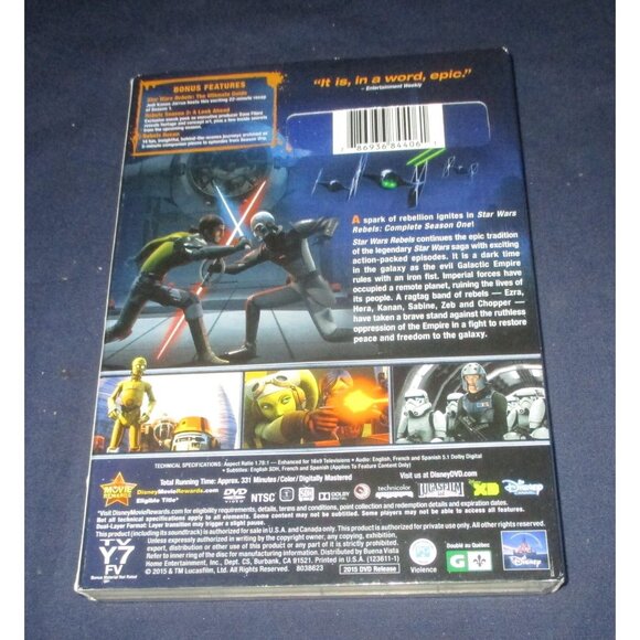 Star Wars Rebels: Complete Season One (DVD, 2014 3-Disc Set) - Picture 2 of 6
